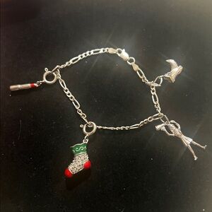 925 Silver Charm Bracelet with 4 925 charms